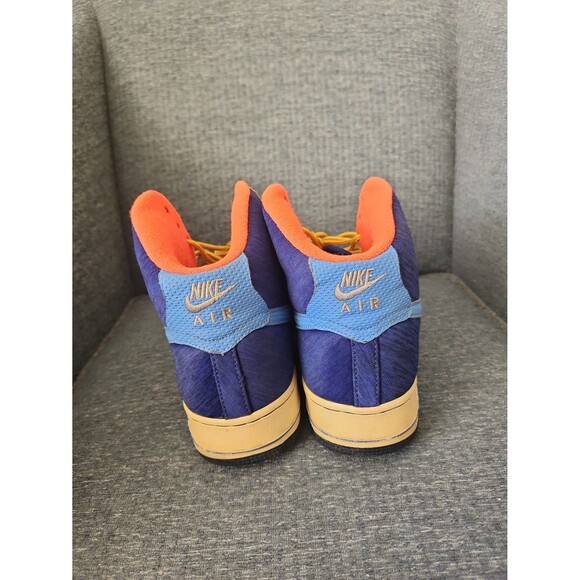 Nike Air Force 1 High in Wolf Grey, Deep Royal Blue & Pink Sneakers Size 10 - Picture 4 of 8